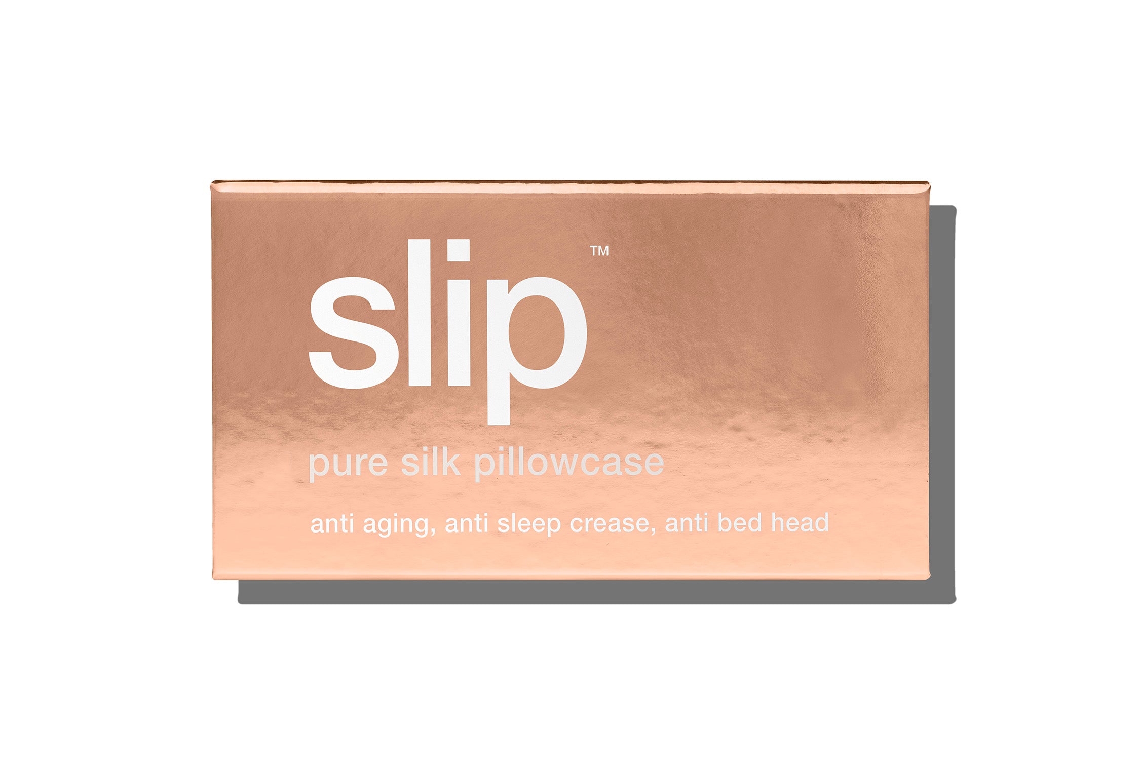 Fashion NEW Slip Rose Gold Silk King Pillowcase