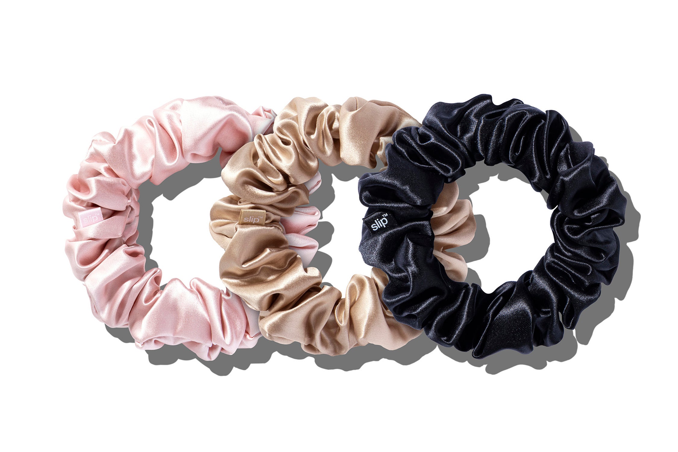 Set of 4 - Large Satin Silk Hair Scrunchies By Great Empire, Shop Today.  Get it Tomorrow!